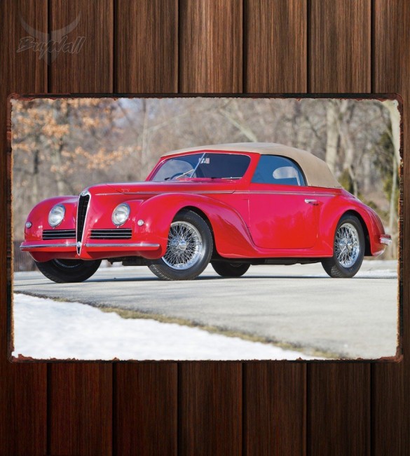 Металлическая табличка Alfa Romeo 6C 2500 Sport Cabriolet Металлическая табличка Alfa Romeo 6C 2500 Sport Cabriolet